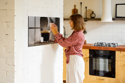 Tableau aimanté horizontal Une tasse de café