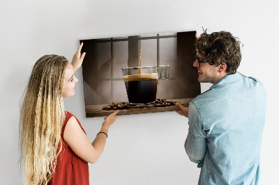 Tableau aimanté horizontal Une tasse de café