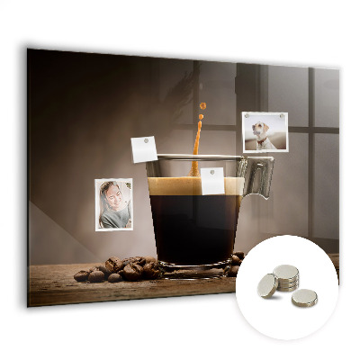 Tableau aimanté horizontal Une tasse de café