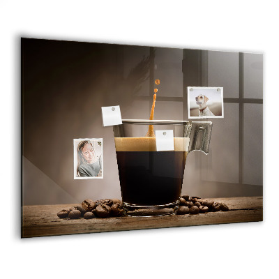 Tableau aimanté horizontal Une tasse de café