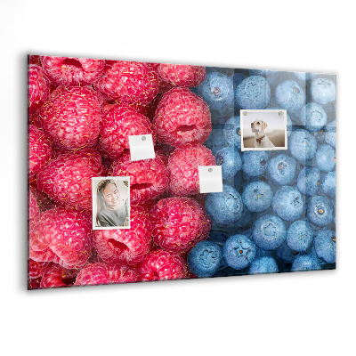 Tableau mural magnétique Myrtilles et framboises