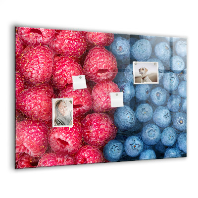 Tableau mural magnétique Myrtilles et framboises