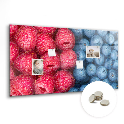 Tableau mural magnétique Myrtilles et framboises