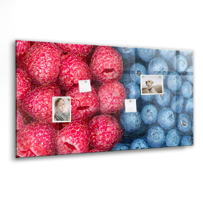 Tableau mural magnétique Myrtilles et framboises