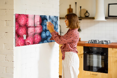 Tableau mural magnétique Myrtilles et framboises