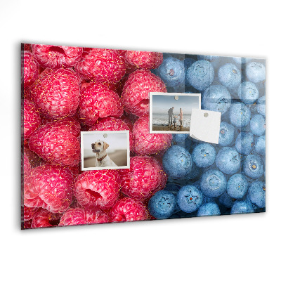 Tableau mural magnétique Myrtilles et framboises