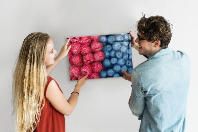 Tableau mural magnétique Myrtilles et framboises