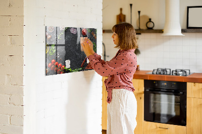 Tableau aimanté horizontal Légumes sur le comptoir