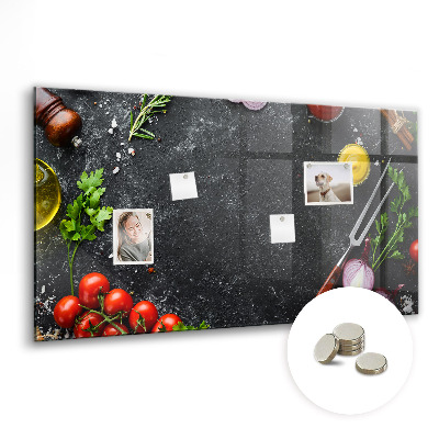 Tableau aimanté horizontal Légumes sur le comptoir