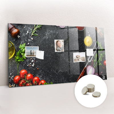 Tableau aimanté horizontal Légumes sur le comptoir
