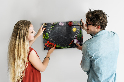 Tableau aimanté horizontal Légumes sur le comptoir