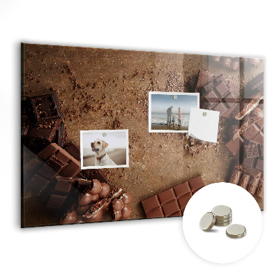 Tableau aimanté horizontal Barres de chocolat
