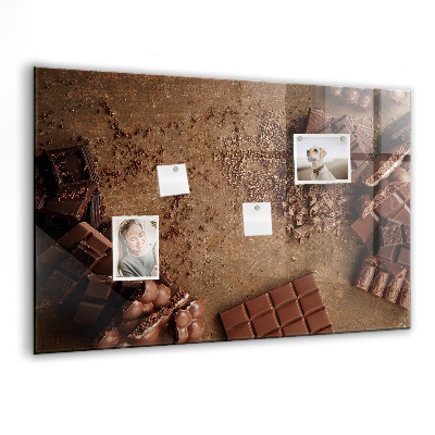Tableau aimanté horizontal Barres de chocolat