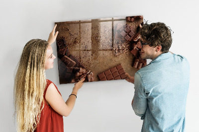 Tableau aimanté horizontal Barres de chocolat