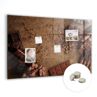 Tableau aimanté horizontal Barres de chocolat