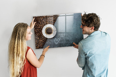 Tableau mural magnétique Une tasse de café