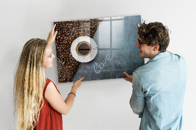 Tableau mural magnétique Une tasse de café