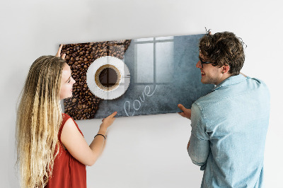 Tableau mural magnétique Une tasse de café