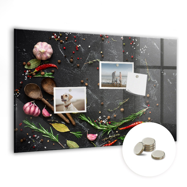 Tableau pour magnet Épices sur le comptoir