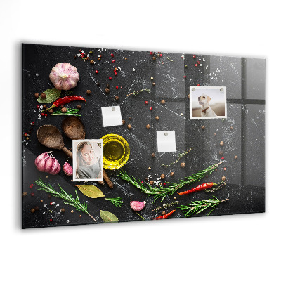 Tableau pour magnet Épices sur le comptoir