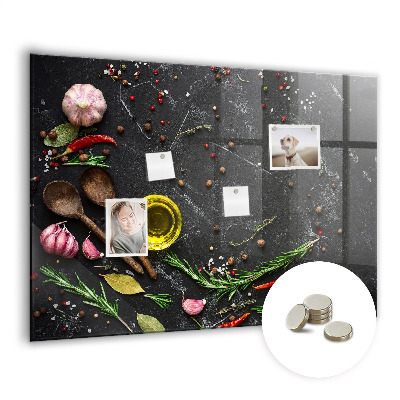 Tableau pour magnet Épices sur le comptoir