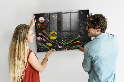 Tableau pour magnet Épices sur le comptoir