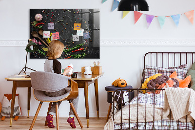 Tableau pour magnet Épices sur le comptoir