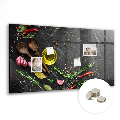 Tableau pour magnet Épices sur le comptoir