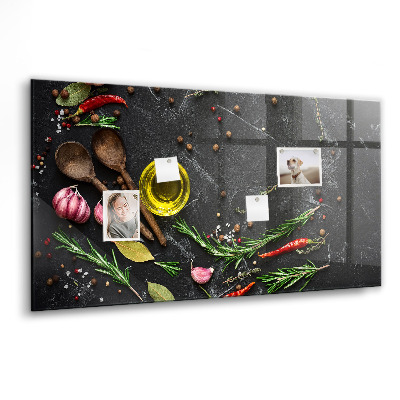 Tableau pour magnet Épices sur le comptoir