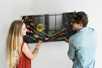 Tableau pour magnet Épices sur le comptoir