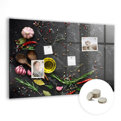 Tableau pour magnet Épices sur le comptoir