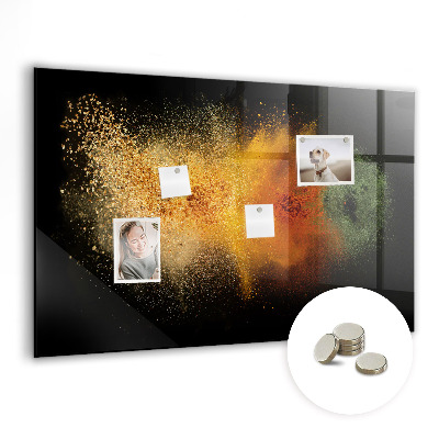 Tableau aimanté horizontal Épices renversées