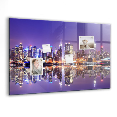 Tableau mural magnétique New York la nuit