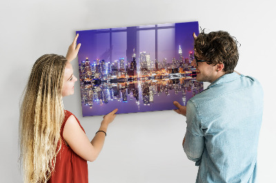 Tableau mural magnétique New York la nuit