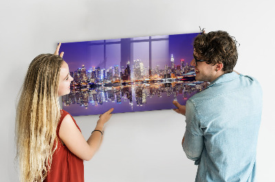 Tableau mural magnétique New York la nuit