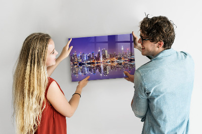 Tableau mural magnétique New York la nuit
