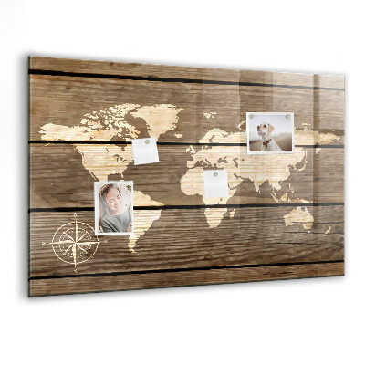 Tableau magnétique enfant Carte du monde du plateau