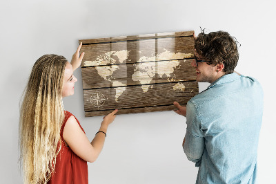 Tableau magnétique enfant Carte du monde du plateau