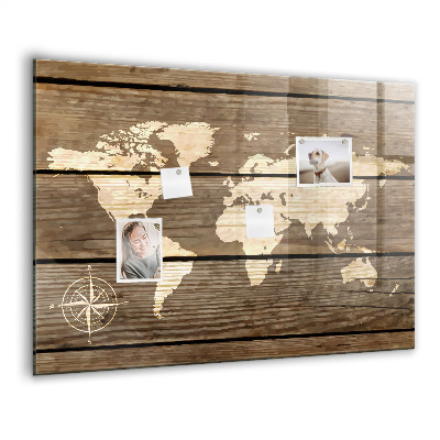 Tableau magnétique enfant Carte du monde du plateau