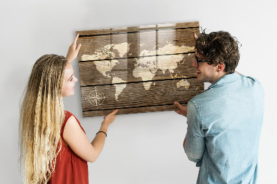 Tableau magnétique enfant Carte du monde du plateau