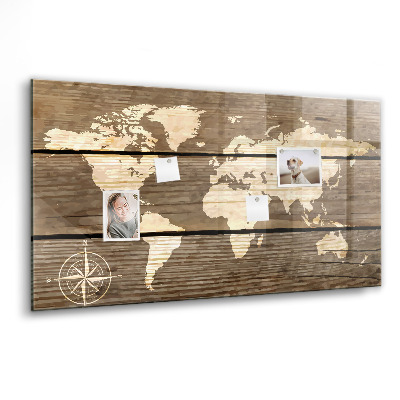 Tableau magnétique enfant Carte du monde du plateau
