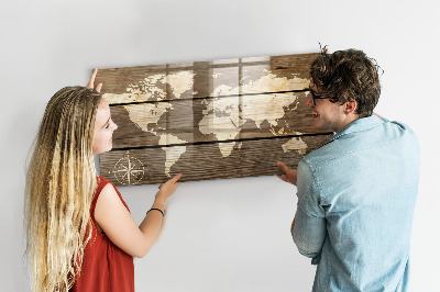 Tableau magnétique enfant Carte du monde du plateau