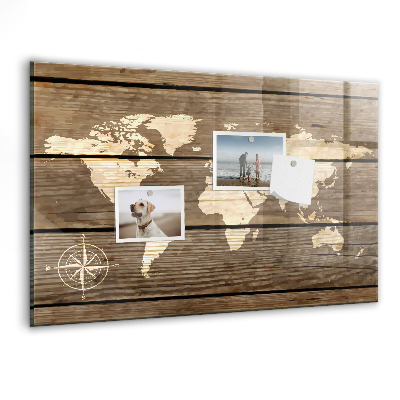 Tableau magnétique enfant Carte du monde du plateau