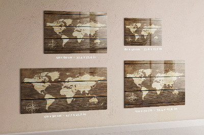 Tableau magnétique enfant Carte du monde du plateau