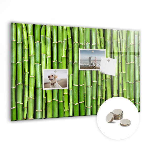 Tableau mural magnétique Mur en bambou