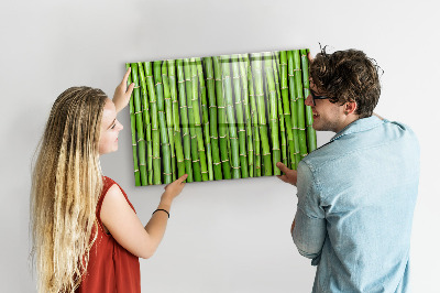 Tableau mural magnétique Mur en bambou