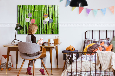 Tableau mural magnétique Mur en bambou