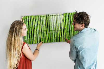 Tableau mural magnétique Mur en bambou