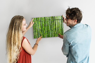 Tableau mural magnétique Mur en bambou