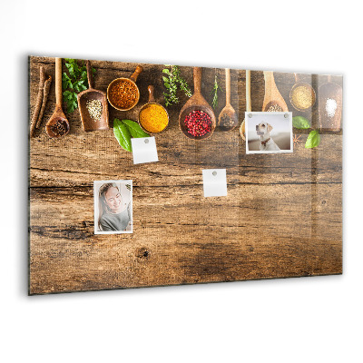 Tableau aimanté horizontal Cuillères d'épices